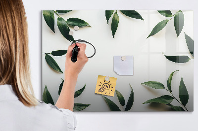 Schreib magnettafel Stilvolle Memotafel mit Pflanzen