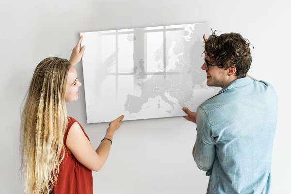 Magnettafel zum schreiben Interaktives Poster für Fotos und Notizen