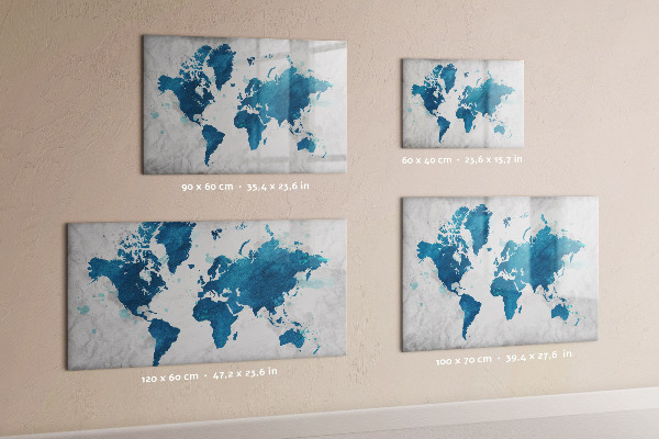 Magnettafel zum schreiben Weltkarte mit persönlichen Fotos
