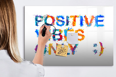 Magnettafel zum schreiben Positive Stimmung in einem farbenfrohen Stil
