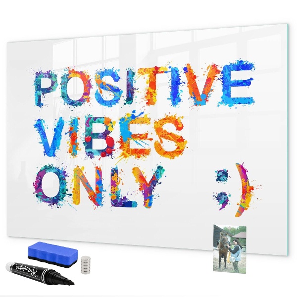 Magnettafel zum schreiben Positive Stimmung in einem farbenfrohen Stil
