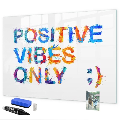 Magnettafel zum schreiben Positive Stimmung in einem farbenfrohen Stil
