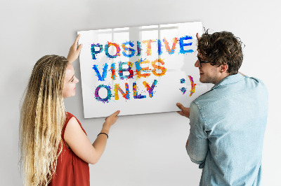 Magnettafel zum schreiben Positive Stimmung in einem farbenfrohen Stil