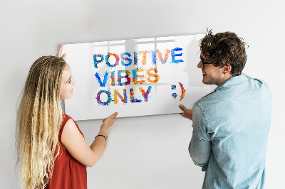 Magnettafel zum schreiben Positive Stimmung in einem farbenfrohen Stil