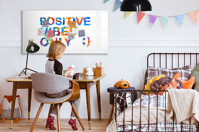 Magnettafel zum schreiben Positive Stimmung in einem farbenfrohen Stil