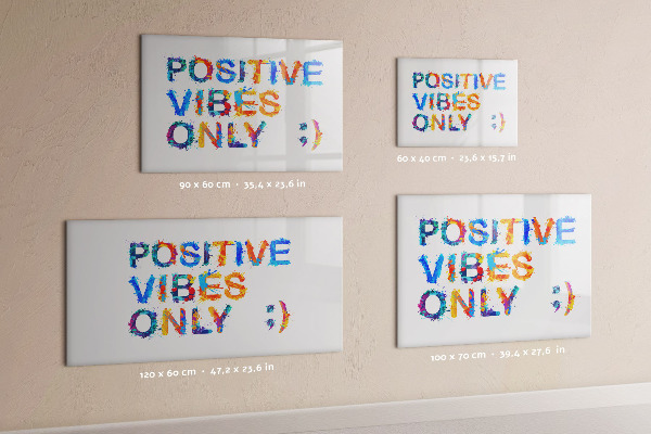 Magnettafel zum schreiben Positive Stimmung in einem farbenfrohen Stil