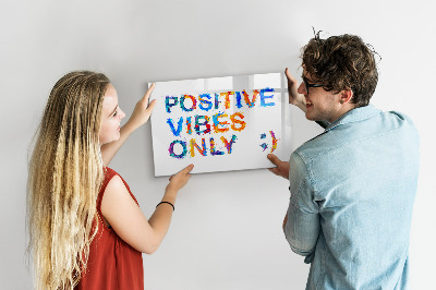 Magnettafel zum schreiben Positive Stimmung in einem farbenfrohen Stil