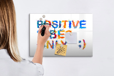 Magnettafel zum schreiben Positive Stimmung in einem farbenfrohen Stil