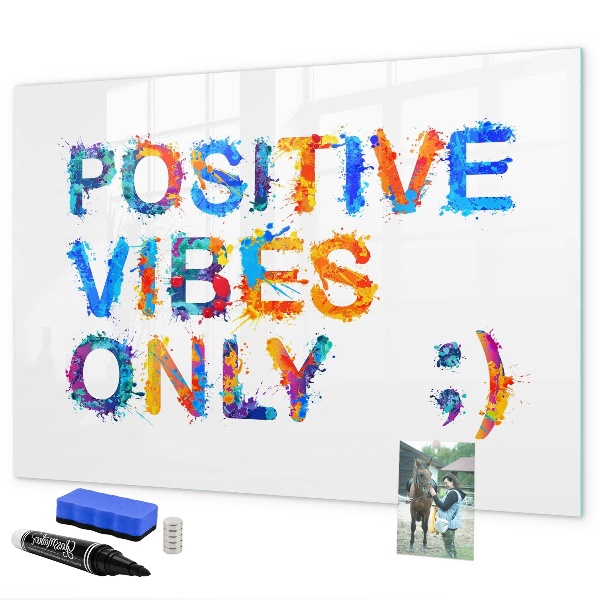 Magnettafel zum schreiben Positive Stimmung in einem farbenfrohen Stil
