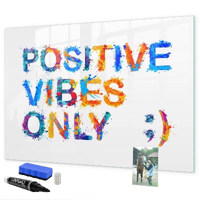 Magnettafel zum schreiben Positive Stimmung in einem farbenfrohen Stil