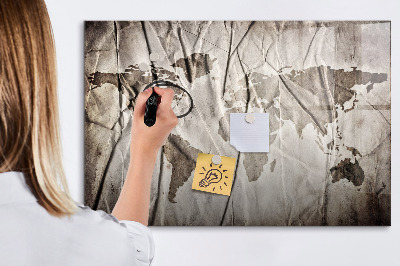 Schreib magnettafel Weltkarte mit Fotos und Zubehör