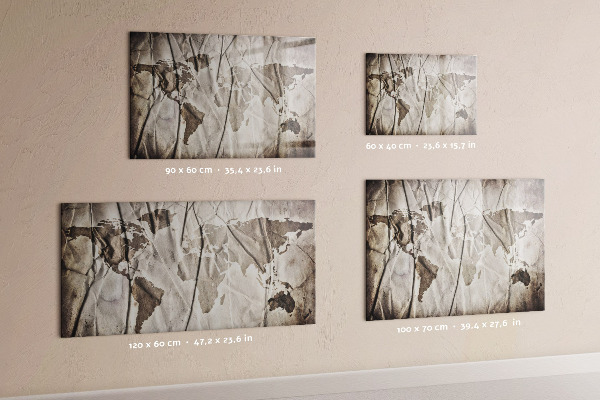 Schreib magnettafel Weltkarte mit Fotos und Zubehör