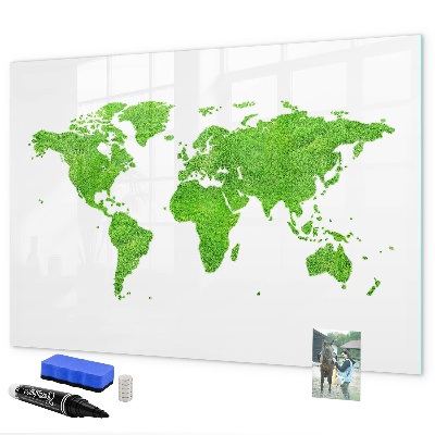 Magnettafel zum schreiben Grüne Karte mit Fotospots