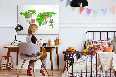 Magnettafel zum schreiben Grüne Karte mit Fotospots