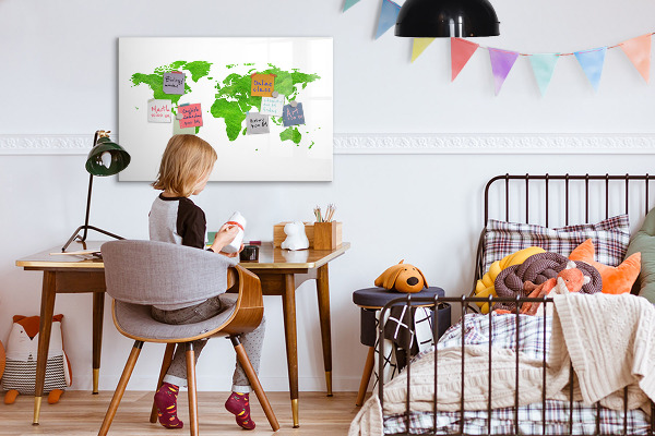Magnettafel zum schreiben Grüne Karte mit Fotospots