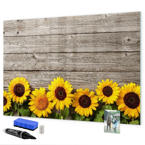 Magnettafel zum schreiben Kreatives Sonnenblumen-Blumenbrett