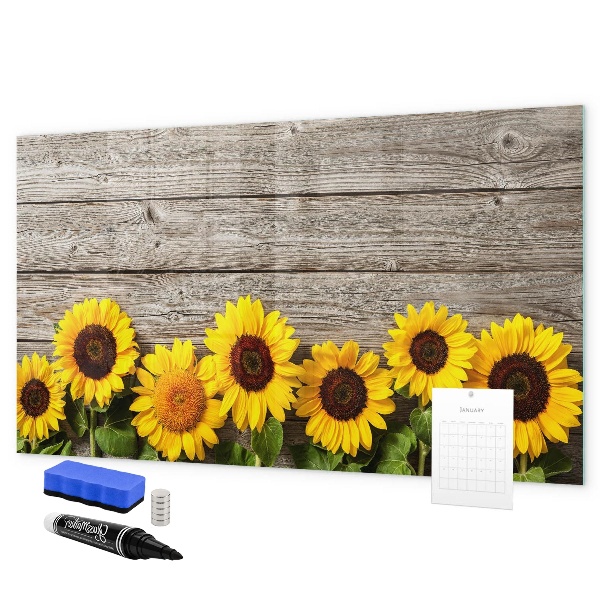 Magnettafel zum schreiben Kreatives Sonnenblumen-Blumenbrett
