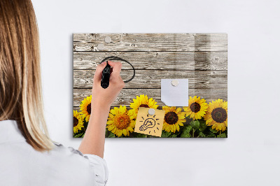 Magnettafel zum schreiben Kreatives Sonnenblumen-Blumenbrett