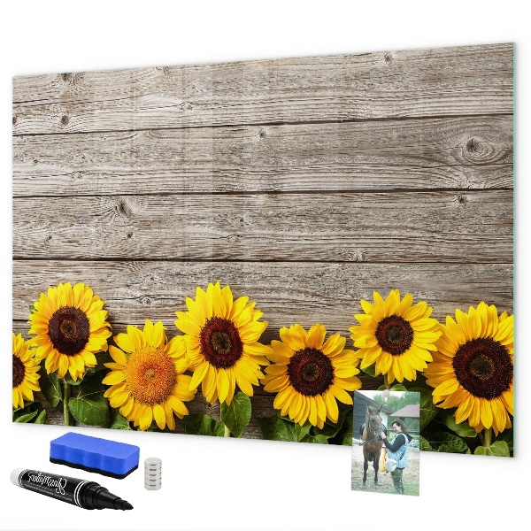 Magnettafel zum schreiben Kreatives Sonnenblumen-Blumenbrett