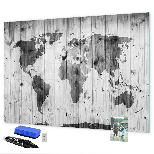 Magnettafel zum schreiben Eine Weltkarte mit persönlichen Erinnerungen