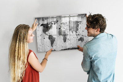 Magnettafel zum schreiben Eine Weltkarte mit persönlichen Erinnerungen
