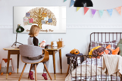 Schreib magnettafel Stammbaum mit Platz für Fotos