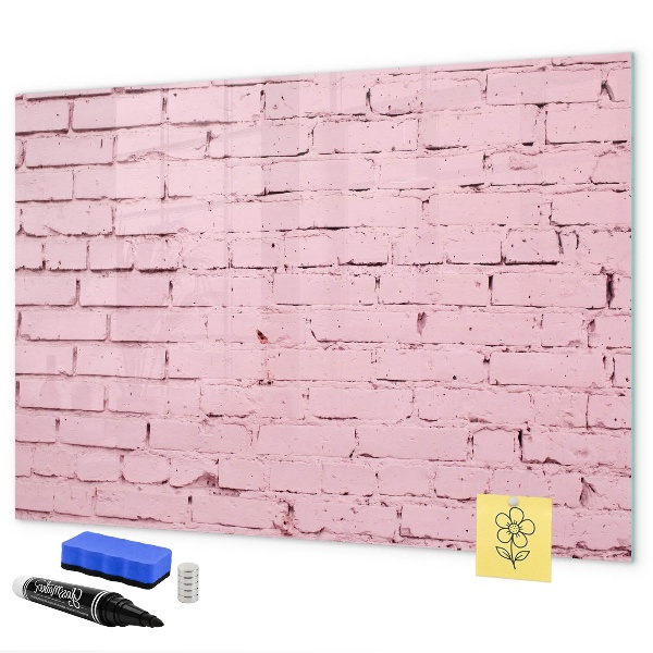 Schreib magnettafel Rosa Wand mit Platz für Fotos