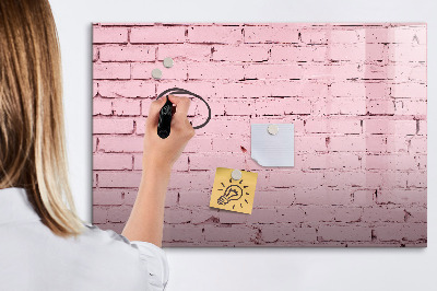 Schreib magnettafel Rosa Wand mit Platz für Fotos
