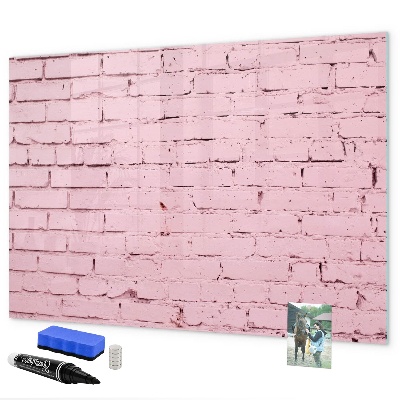 Schreib magnettafel Rosa Wand mit Platz für Fotos