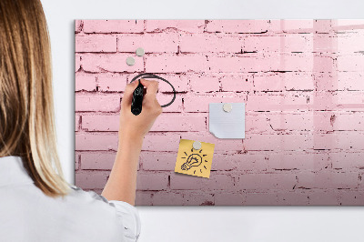 Schreib magnettafel Rosa Wand mit Platz für Fotos
