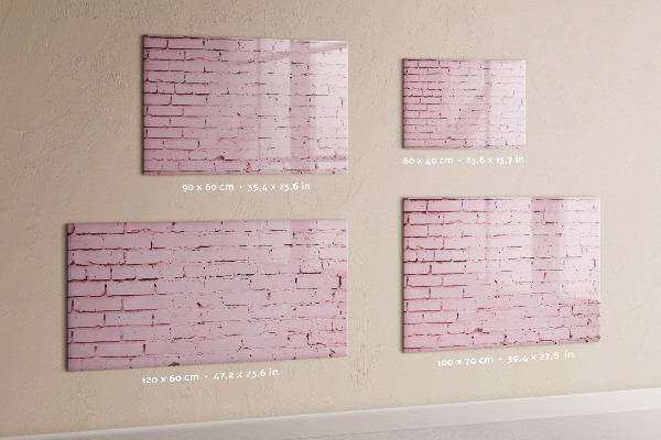 Schreib magnettafel Rosa Wand mit Platz für Fotos