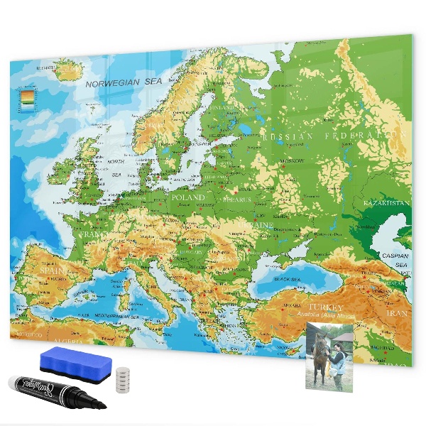 Magnettafel zum schreiben Eine Europakarte für persönliche Erinnerungen