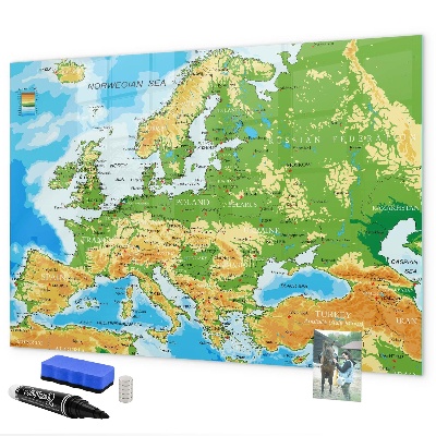 Magnettafel zum schreiben Eine Europakarte für persönliche Erinnerungen
