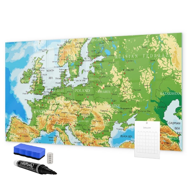 Magnettafel zum schreiben Eine Europakarte für persönliche Erinnerungen