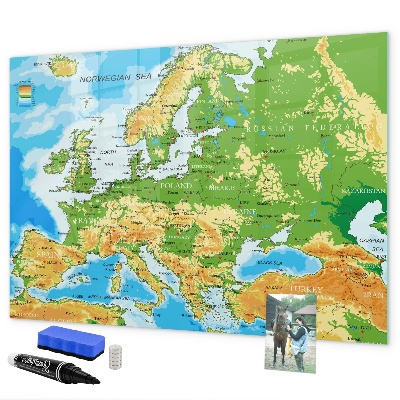 Magnettafel zum schreiben Eine Europakarte für persönliche Erinnerungen