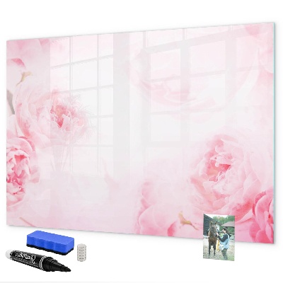 Schreib magnettafel Romantische Erinnerungen auf rosa Hintergrund