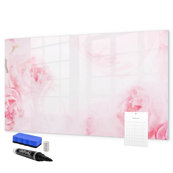 Schreib magnettafel Romantische Erinnerungen auf rosa Hintergrund