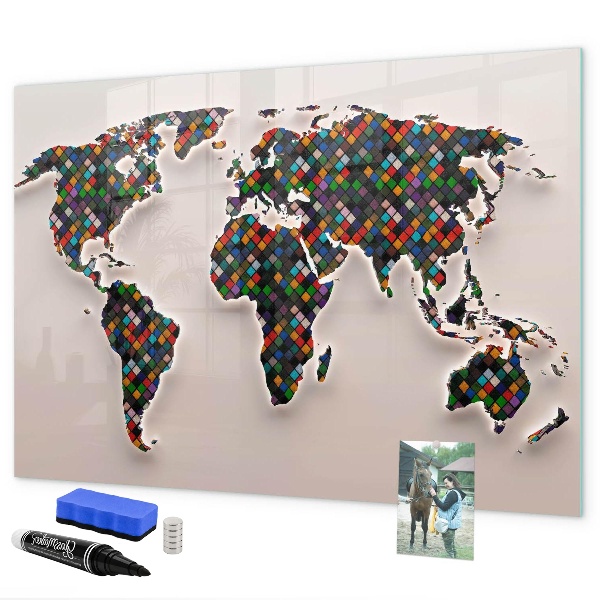Magnettafel zum schreiben Interaktive Welt mit Fotospots