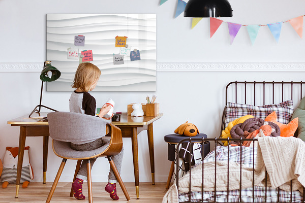 Magnettafel zum schreiben Eine stylische Tafel für Notizen und Fotos
