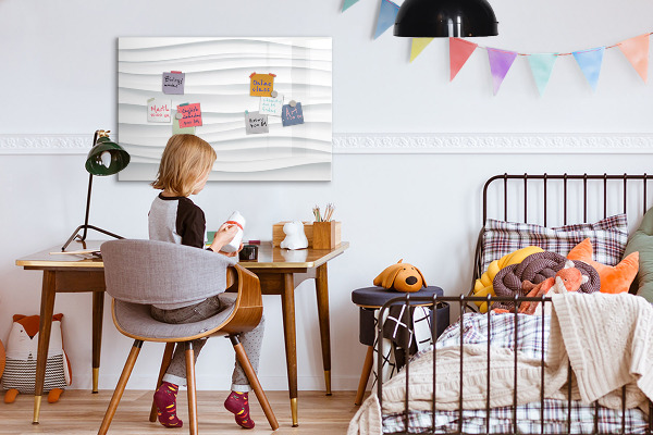 Magnettafel zum schreiben Eine stylische Tafel für Notizen und Fotos