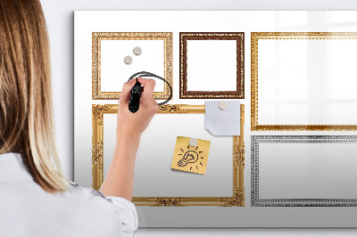 Schreib magnettafel Ein kreativer Ort für Fotos und Notizen