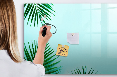 Magnettafel zum schreiben Grünes Poster für Fotos und Notizen