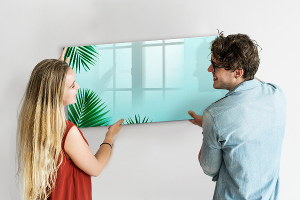 Magnettafel zum schreiben Grünes Poster für Fotos und Notizen