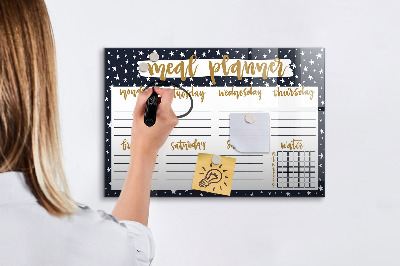 Schreib magnettafel Speiseplan für jede Woche