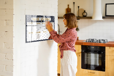 Schreib magnettafel Speiseplan für jede Woche