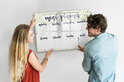 Magnettafel zum schreiben Speiseplan für jede Woche