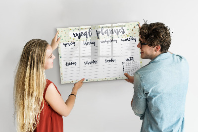 Magnettafel zum schreiben Speiseplan für jede Woche