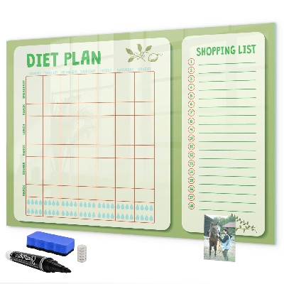 Schreib magnettafel Diätplan und Einkaufsliste