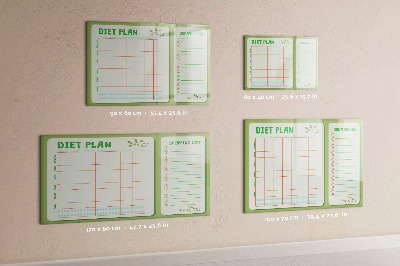Schreib magnettafel Diätplan und Einkaufsliste
