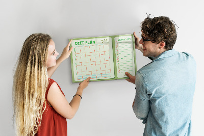 Schreib magnettafel Diätplan und Einkaufsliste